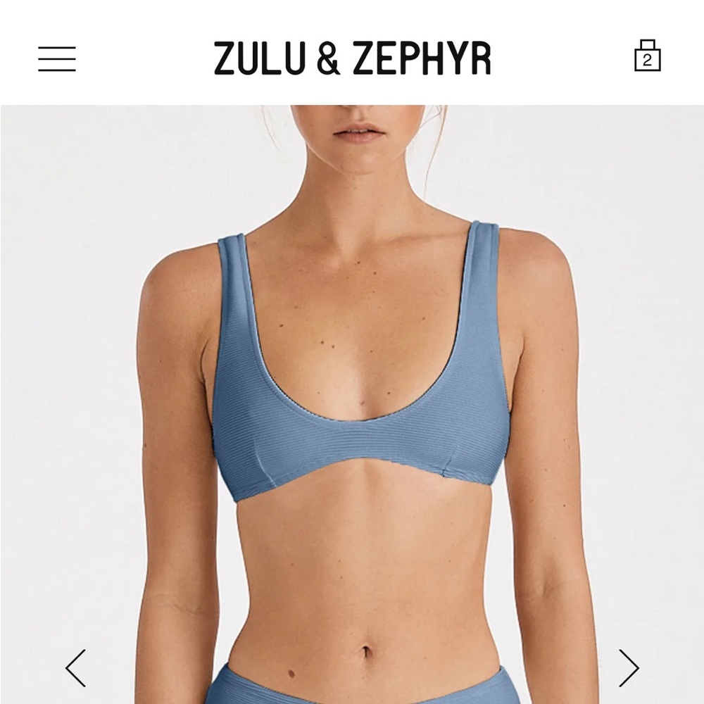 NWT  ✨ SIGNATURE CROP BRALETTE TOP - DENIM ✨